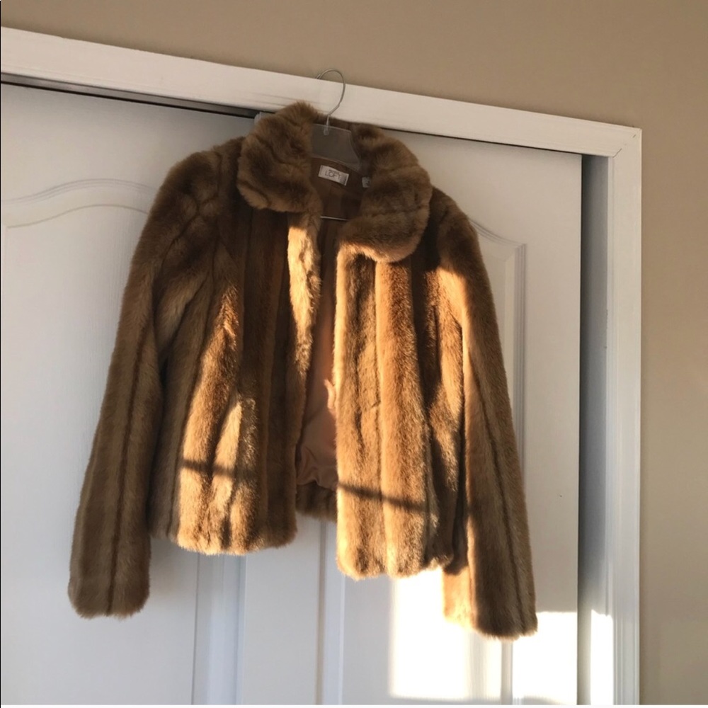 Loft Faux Fur Jacket Like New